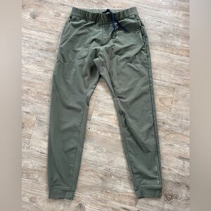 Peter Millar Men's Olive Green Jogger Pants